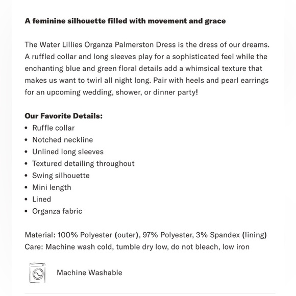 Tuckernuck Water's Edge Hydrangea Organza Palmerston Dress - Picture 8 of 8